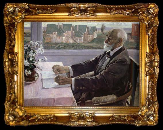 framed  Nesterov Nikolai Stepanovich The portrait of Pavlovian, ta009-2